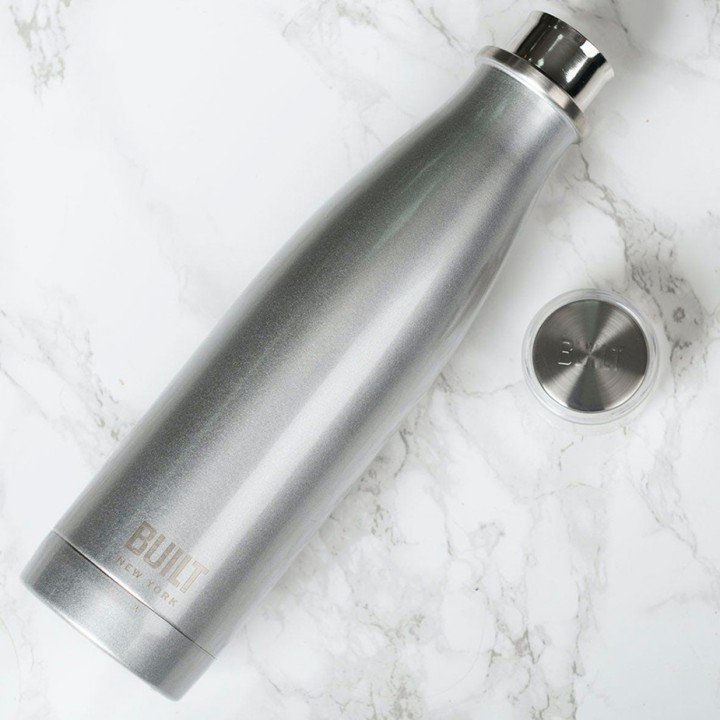 BUILT Perfect Seal Thermos Bottle 0.5 L Silver
