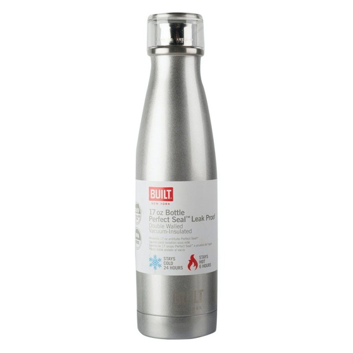 BUILT Perfect Seal Thermos Bottle 0.5 L Silver