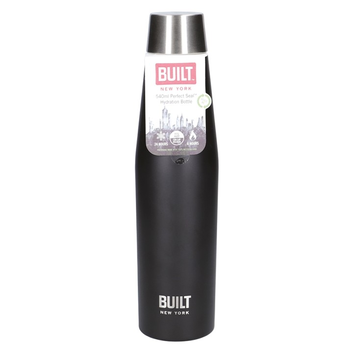 BUILT Perfect Seal Insulated Bottle 0.54 L Black