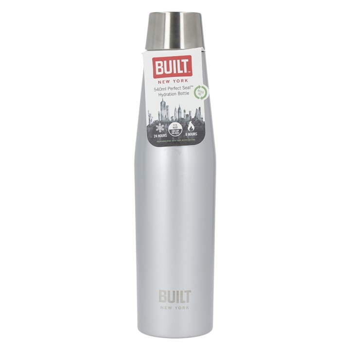 BUILT Perfect Seal Insulated Bottle 0.54 L Silver
