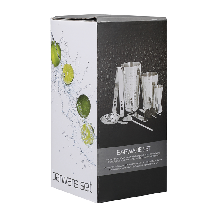 BarCraft Boston Bar Set 8-Piece Steel