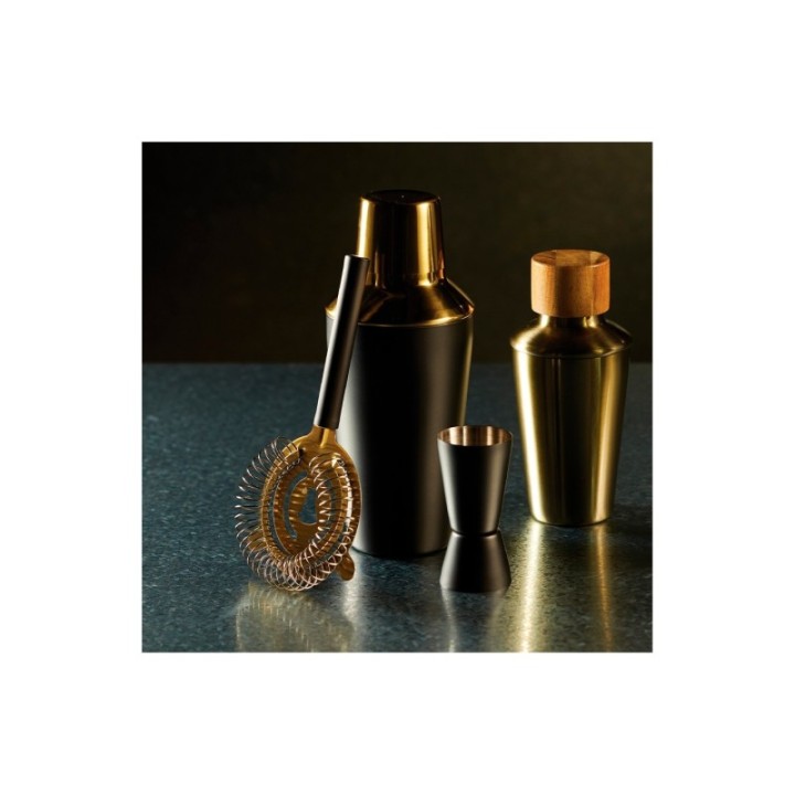BarCraft Bar Set 3-Piece Black/Gold