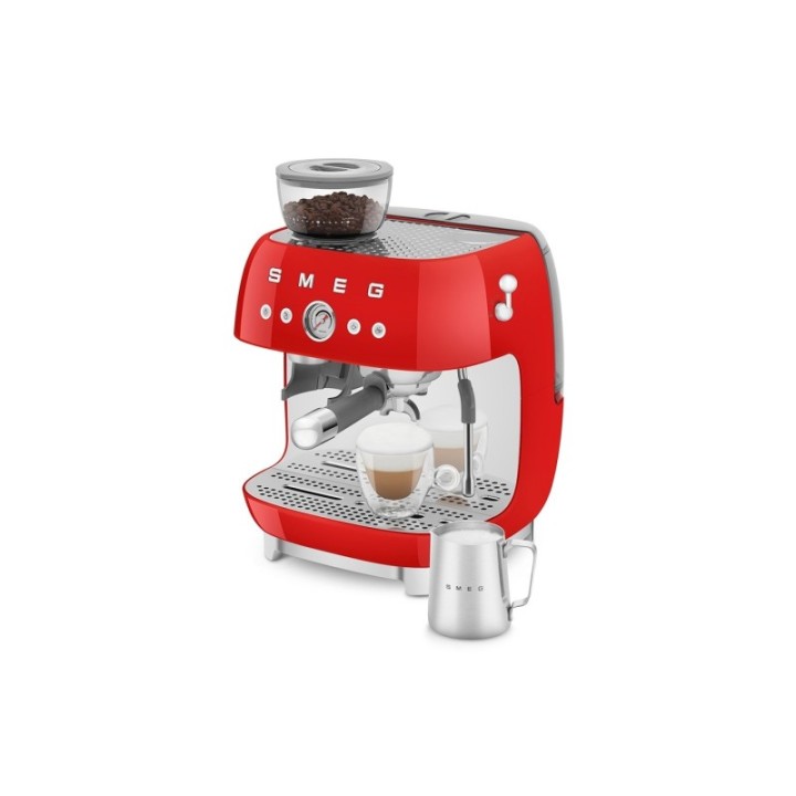Smeg EGF03RDEU Manual espresso machine Incl. grinder Red