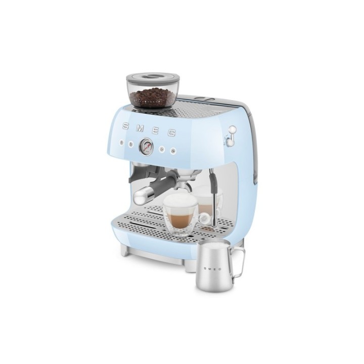Smeg EGF03PBEU Manual espresso machine incl. grinder Pastel blue