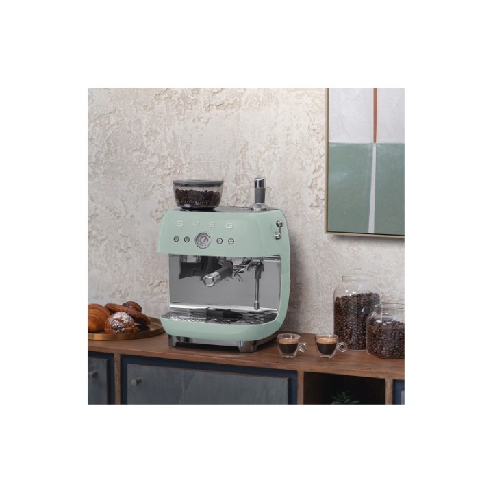 Smeg EGF03PGEU Manual espresso machine Incl. grinder Pastel green