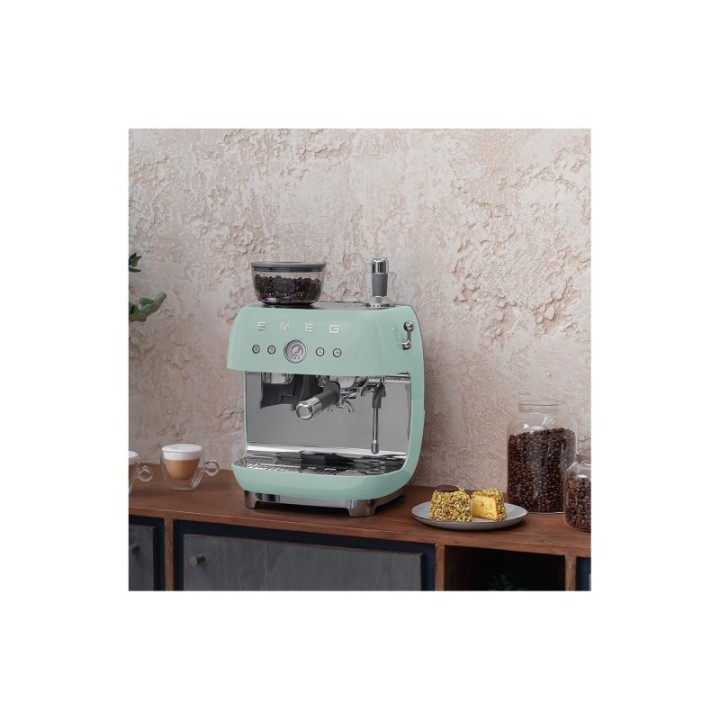Smeg EGF03PGEU Manual espresso machine Incl. grinder Pastel green
