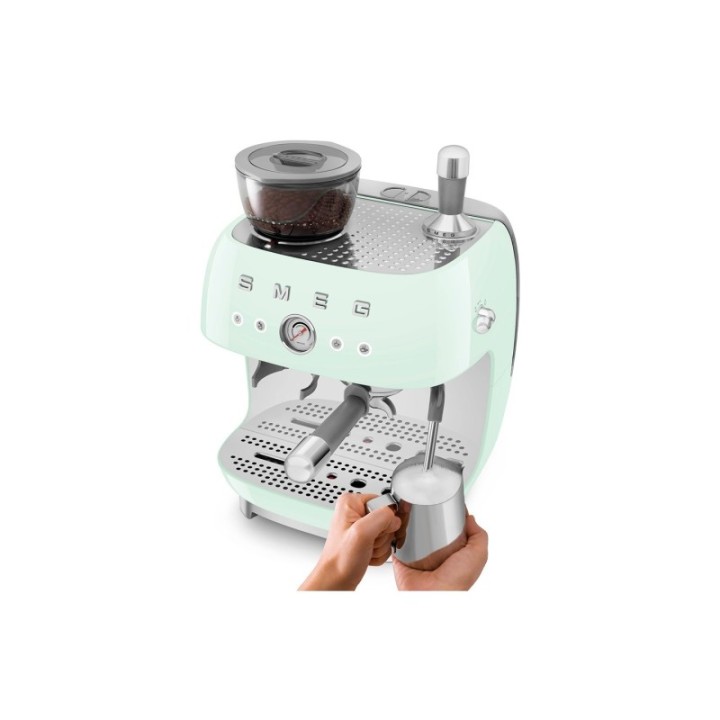 Smeg EGF03PGEU Manual espresso machine Incl. grinder Pastel green