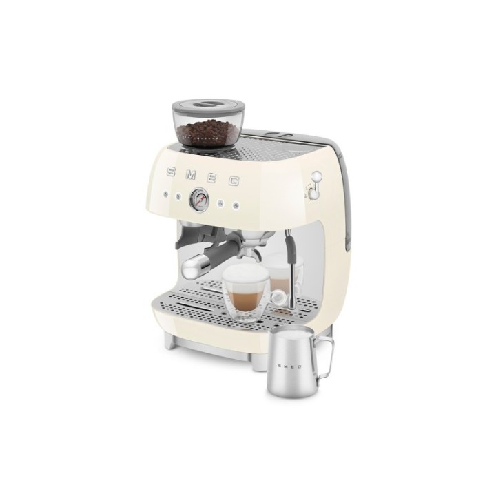 Smeg EGF03CREU Manual espresso machine Incl. grinder Cream