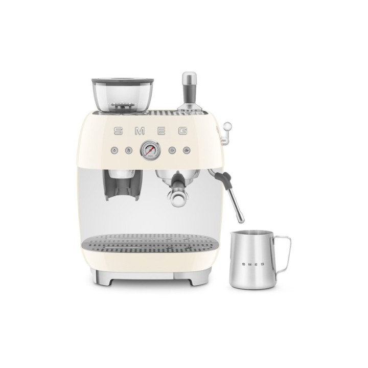 Smeg EGF03CREU Manual espresso machine Incl. grinder Cream