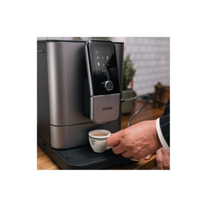 Nivona NIVO 8103 Titanium Espresso Machine Incl. 6x400g Rigtig Kaffe Organic