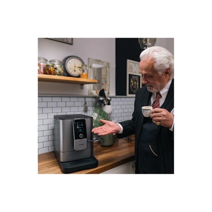 Nivona NIVO 8103 Titanium Espresso Machine Incl. 6x400g Rigtig Kaffe Organic