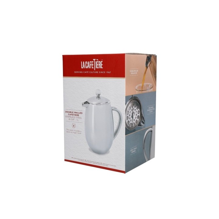 La Cafetière 8-Cup Steel French Press