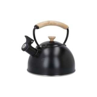 La Cafetière 1.6 L Black Kettle with Wood