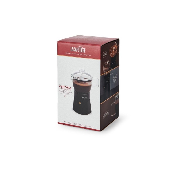 La Cafetière Verona 6-Cup Espresso Pot Black