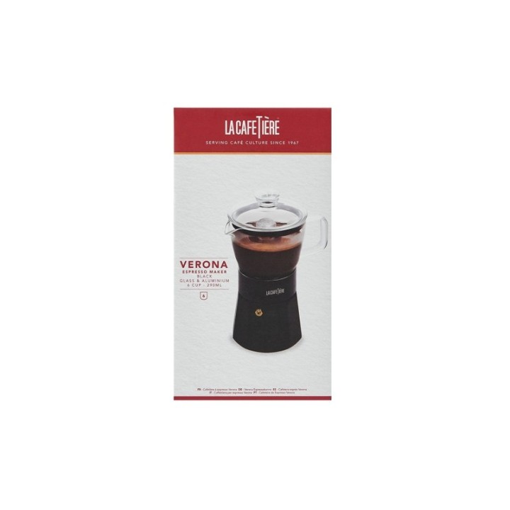 La Cafetière Verona 6-Cup Espresso Pot Black