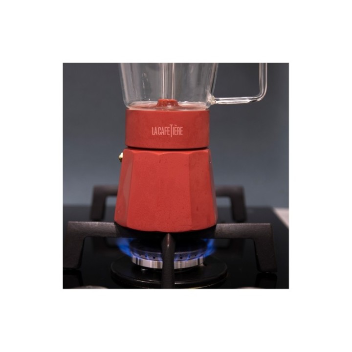 La Cafetière Verona 6-Cup Espresso Pot Red