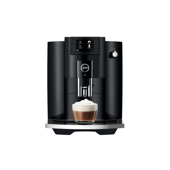 Jura E6 (EC) Piano Black Espresso Machine Incl. 3kg Rigtig Kaffe Super Crema