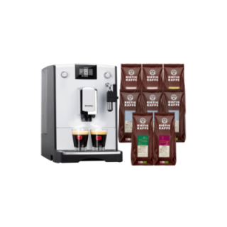 Nivona NICR 560 White Espresso Machine Incl. 8x400g Rigtig Kaffe Organic