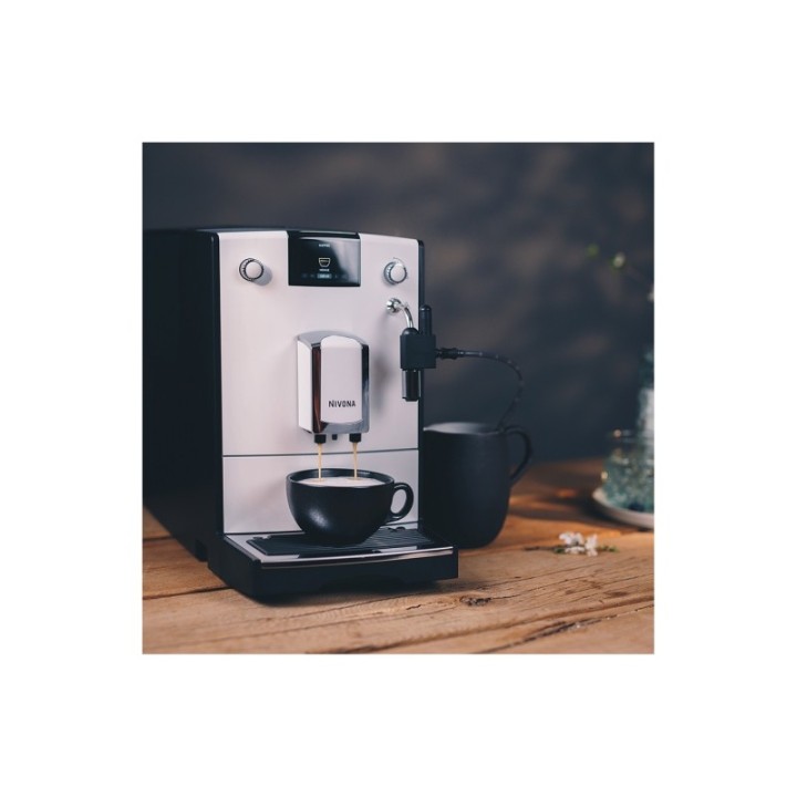 Nivona NICR 560 White Espresso Machine Incl. 8x400g Rigtig Kaffe Organic