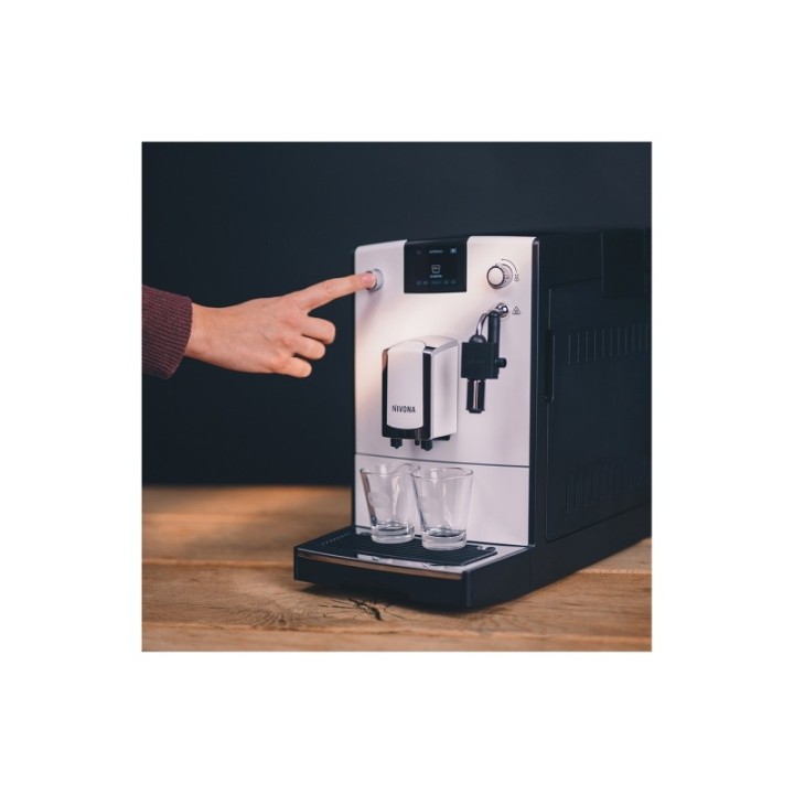 Nivona NICR 560 White Espresso Machine Incl. 8x400g Rigtig Kaffe Organic