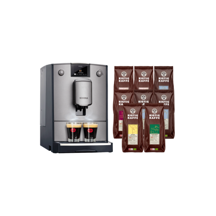 Nivona NICR 695 Titan Espresso Machine Incl. 8x400g Rigtig Kaffe Organic