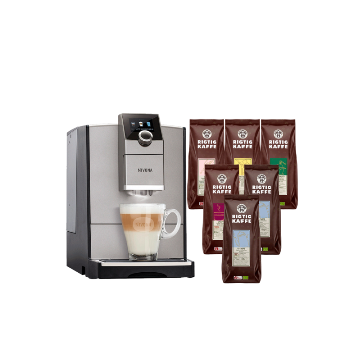 Nivona NICR 795 Espresso Machine Incl. 6x400g Rigtig Kaffe Organic