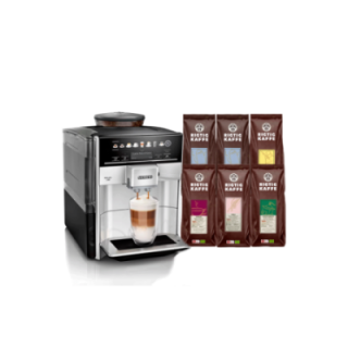 Siemens TE653M11RW EQ6 s300 Espresso Machine Incl. 6x400g Rigtig Kaffe Organic