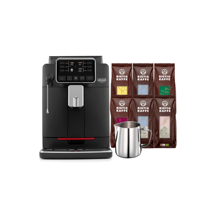 Gaggia Cadorna Plus Barista espresso machine incl. milk jug & 6x400g Rigtig Kaffe Organic