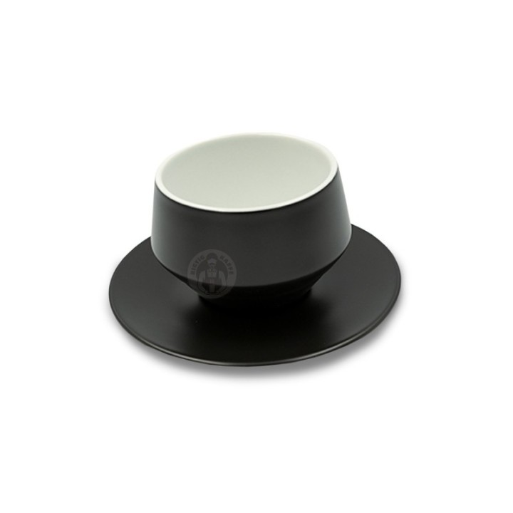 Club House Maniko Latte with saucer Matte Black 30 cl 4 pcs