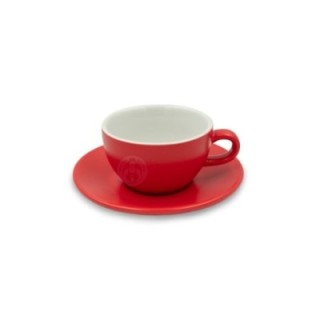 Club House Tulipano Cappuccino with saucer matte red 26 cl 1 pc