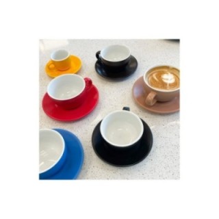 Club House Tulipano Cappuccino with saucer Matte Green 26 cl 1 pc