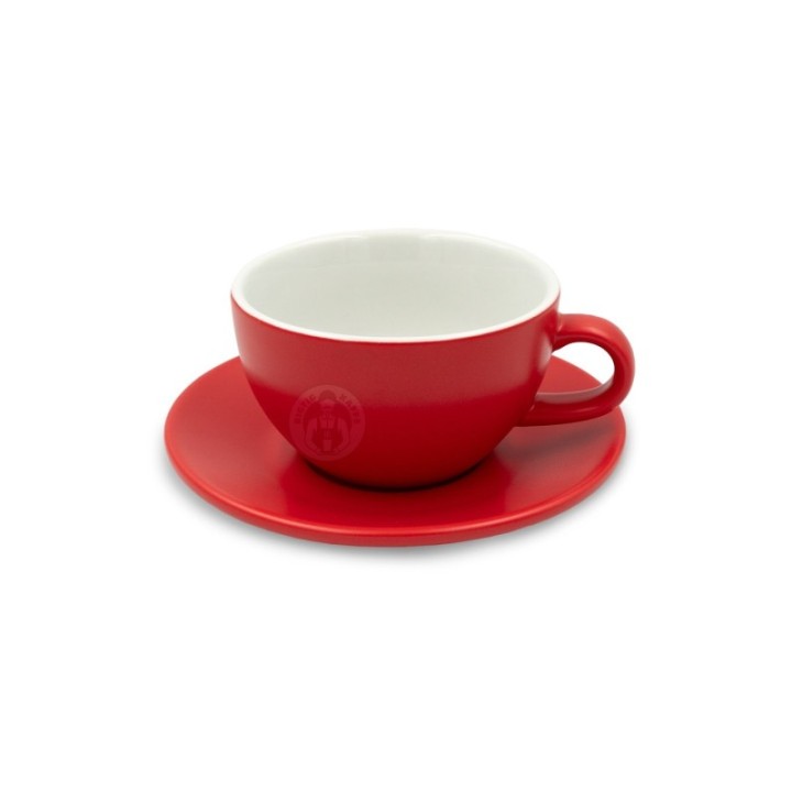 Club House Tulipano Latte with saucer Matte Red 30 cl 1 pc