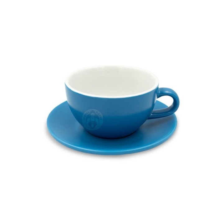 Club House Tulipano Latte with saucer Matte Blue 30 cl 1 pc