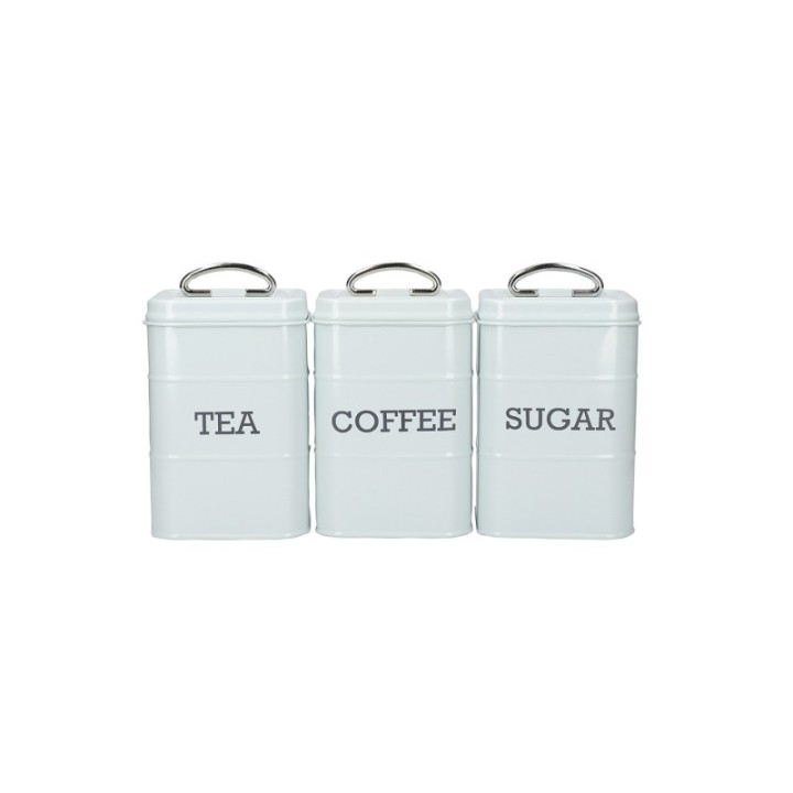 Living Nostalgia Vintage Beholdere Blå 3 Stk