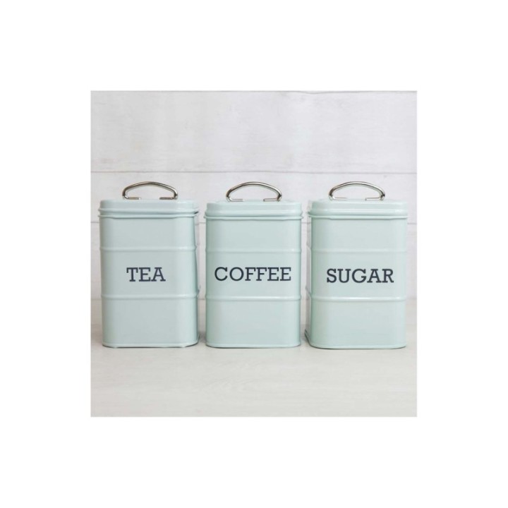 Living Nostalgia Vintage Beholdere Blå 3 Stk