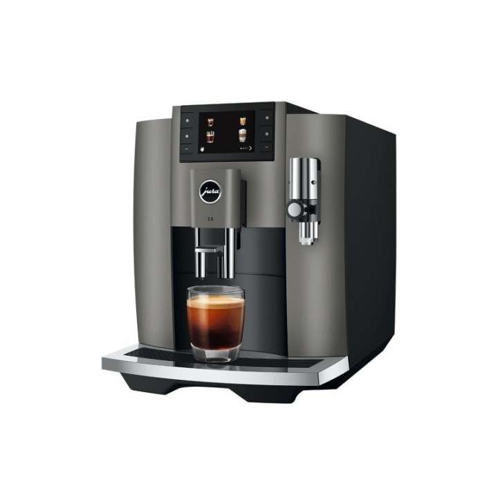 Jura E8 (EC) Dark Inox Espressomaskine Inkl. Tilbehør, Pleje & 3kg Super Crema