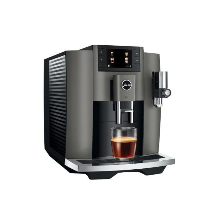 Jura E8 (EC) Dark Inox Espressomaskine Inkl. Tilbehør, Pleje & 3kg Super Crema
