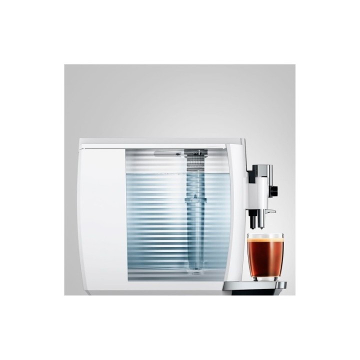 Jura E8 (EC) Piano White Espressomaskine Inkl. Tilbehør, Pleje & 3kg Super Crema