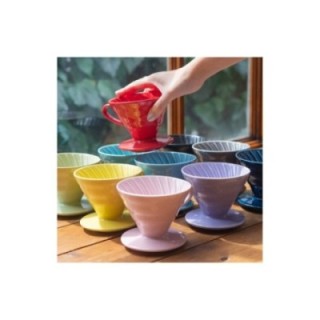 Hario Filterbryg Sæt Inkl. V60-02 Keramik Dripper 2 Kop, Glaskande 0,4 L & Kedel