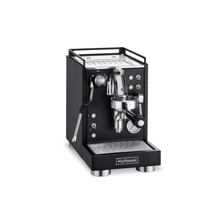 La Pavoni Mini Cellini Sort LPSMCB01EU Inkl. Eureka Mignon Turbo Espressokværn, Baristaudstyr & Kopper