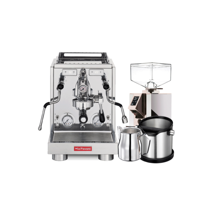 La Pavoni New Botticelli Specialty Inkl. Eureka Turbo, Baristaudstyr & Kopper