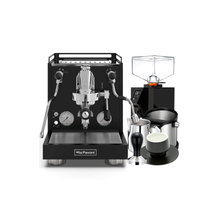 La Pavoni New Cellini Evolution Inkl. Espressokværn, Baristaudstyr & Kopper