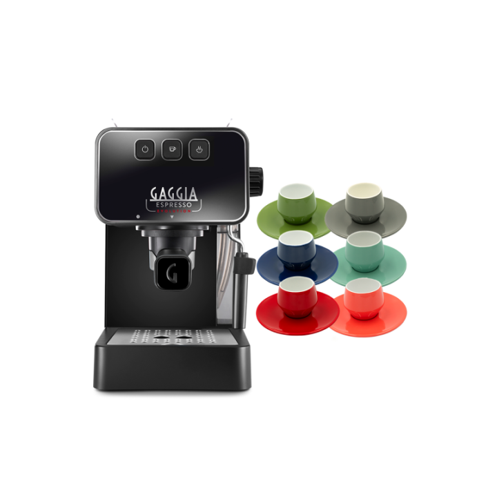 Gaggia Espresso Evolution Sort Inkl. Club House Maniko Espresso 6 Stk