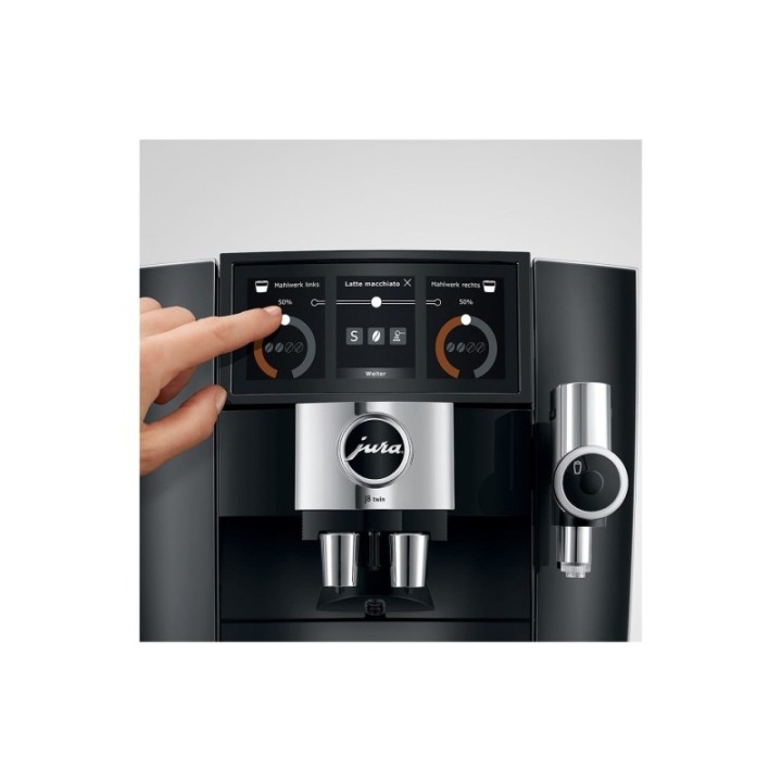 Jura J8 Twin (EA) Diamond Black Inkl. Mælkebeholder, Sirup & Kaffe