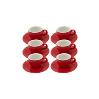 Club House Tulipano Espresso m. Underkop Mat Rød 7 cl 6 Stk