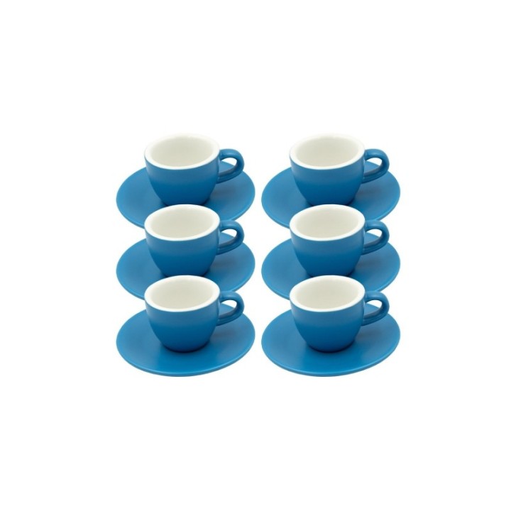 Club House Tulipano Espresso m. Underkop Mat Blå 7 cl 6 Stk