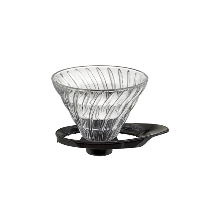 Hario V60-02 Glas Dripper Sort 2 Kop.