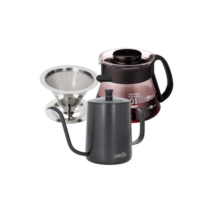 La Cafetière Filterbryg Sæt Inkl. Gooseneck Kedel, Dripper 1 Kop & V60 Server