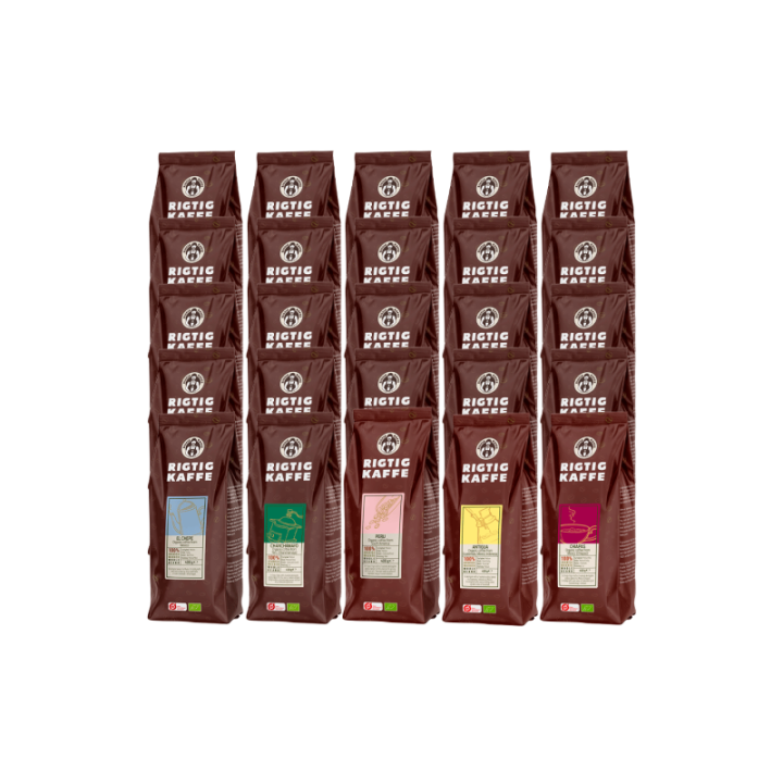 Rigtig Kaffe Mixpakke 10kg Hele kaffebønner