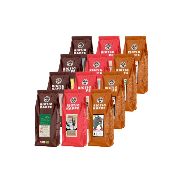 Rigtig Kaffe Mixpakke 5,2kg Hele kaffebønner